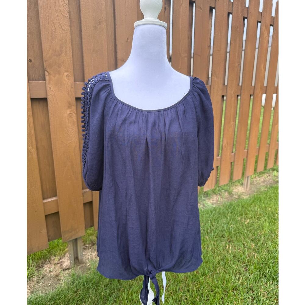 Parallel Skies Peasant Blouse Size XL
